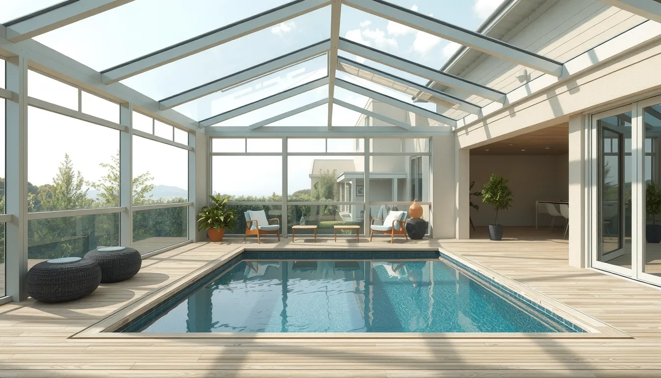 piscine dans veranda